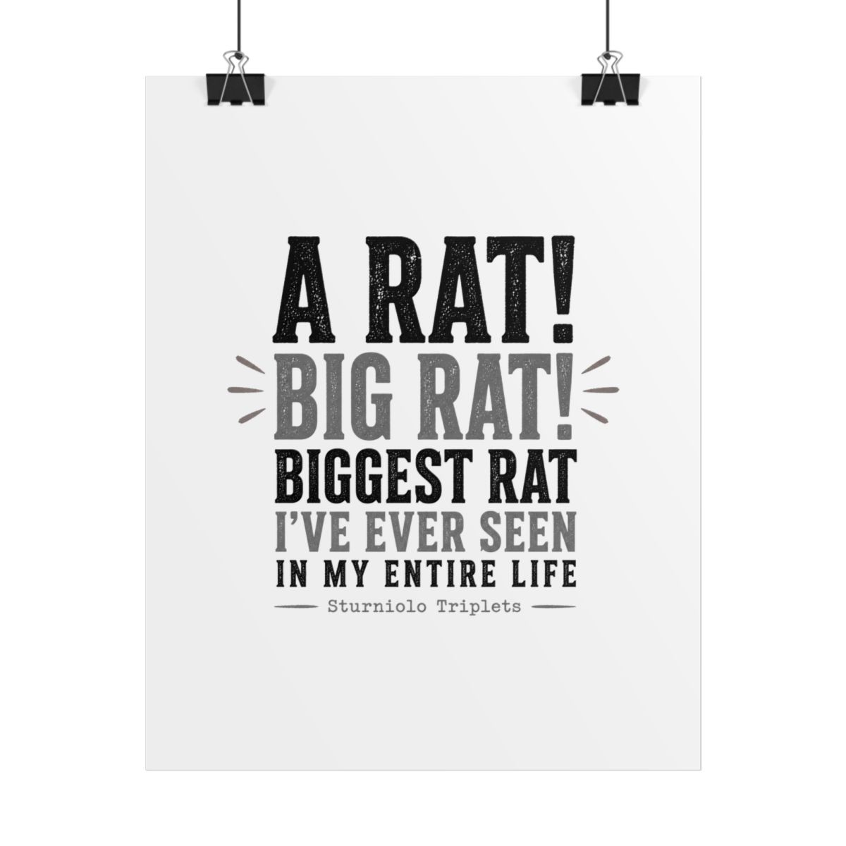 Sturniolo Triplets "A RAT! BIG RAT! BIGGEST RAT I" Poster