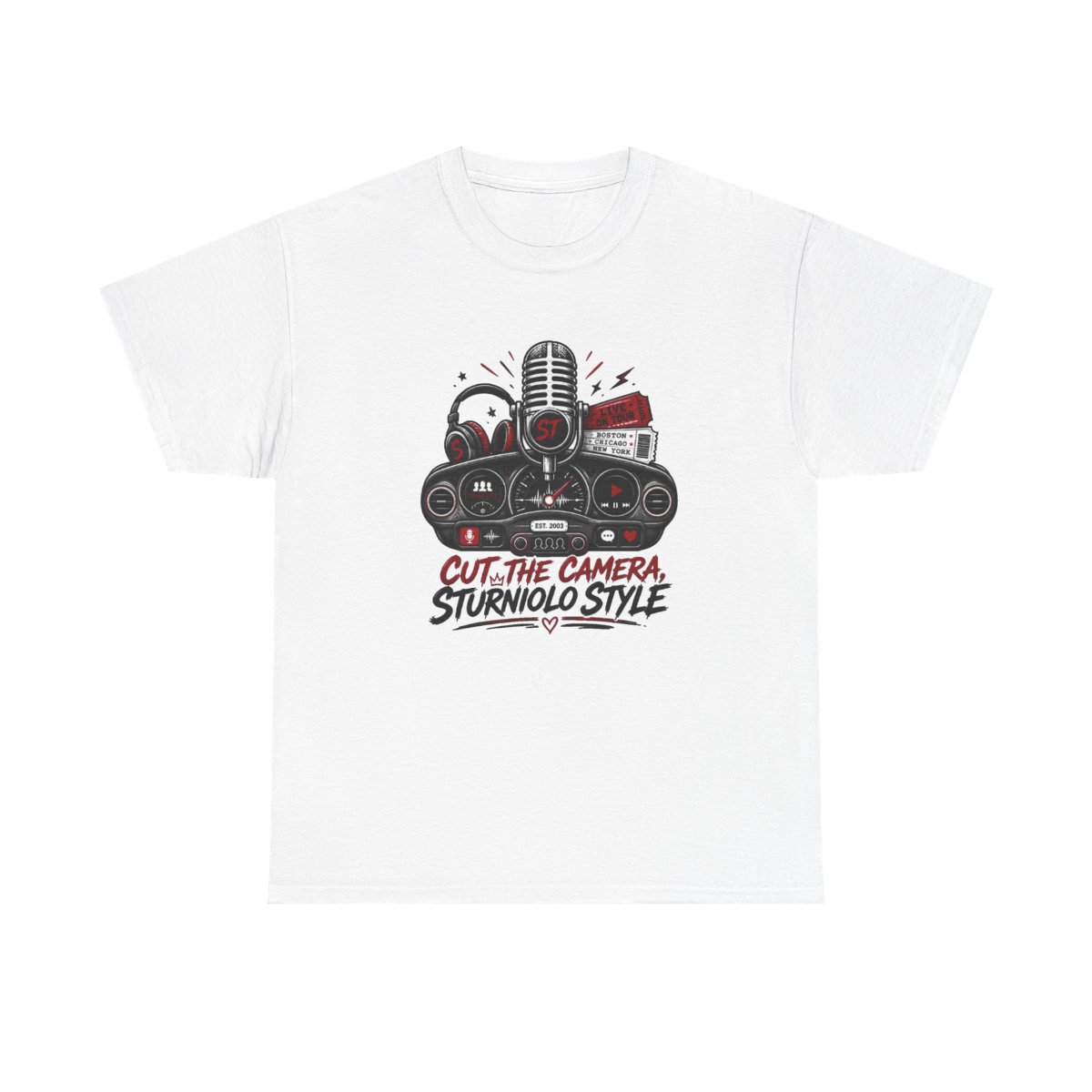 Sturniolo Triplets "Cut the Camera, Sturniolo Style" Unisex Tee - Official t-shirts merchandise