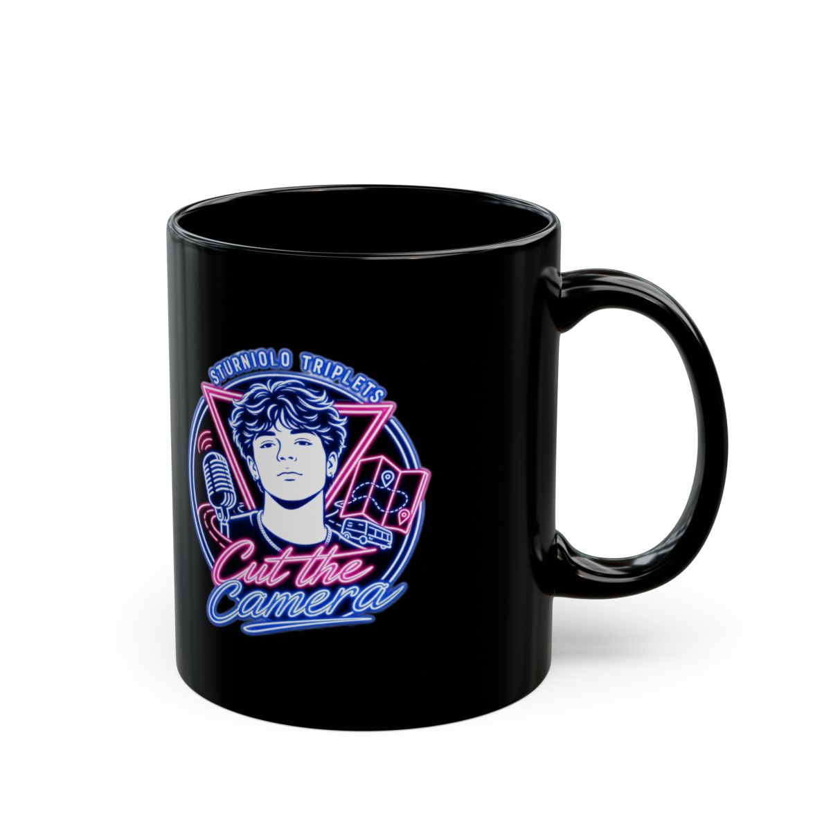 Sturniolo Triplets "Cut the Camera" Black Mug - Official mugs merchandise