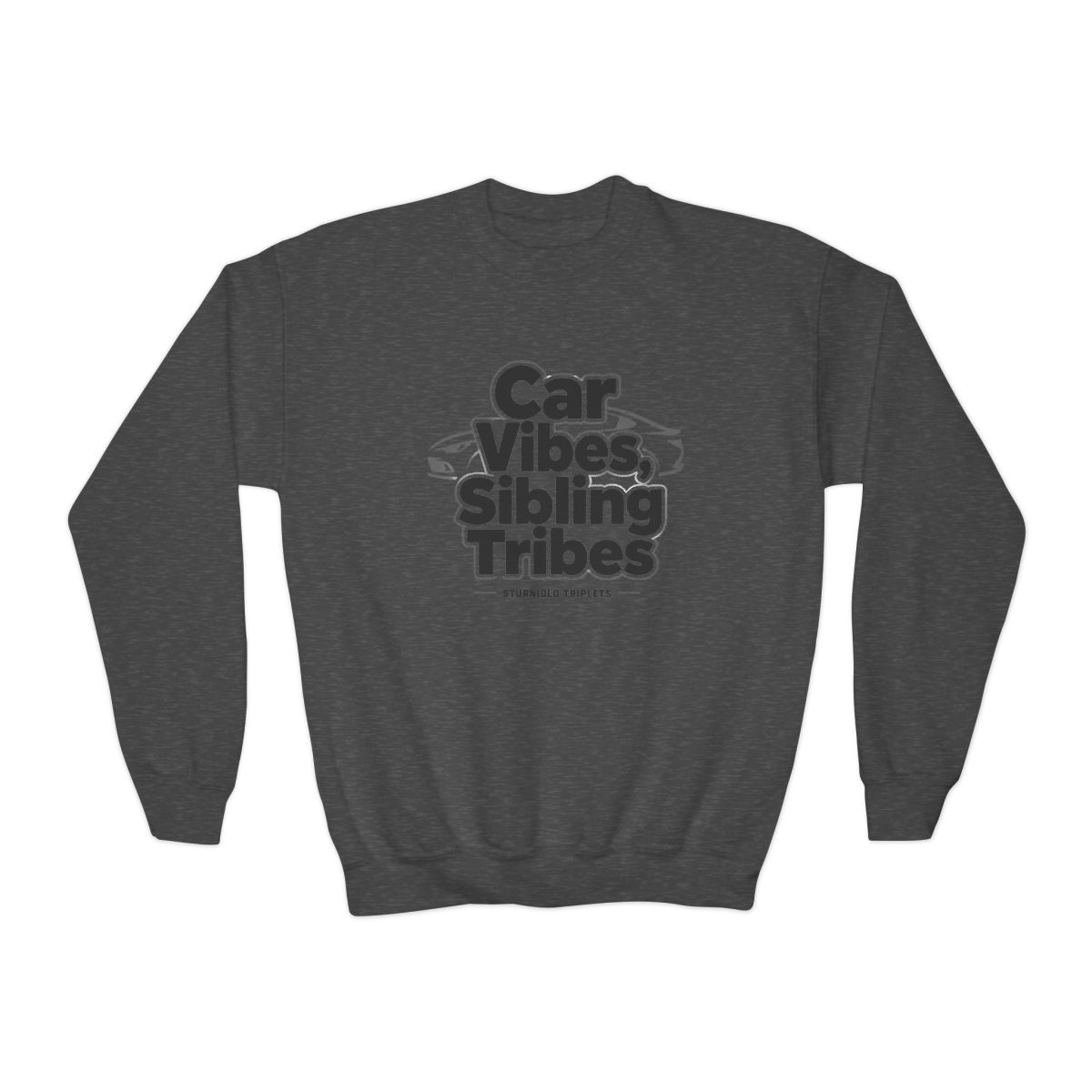 Sturniolo Triplets "Car Vibes, Sibling Tribes" Kids Crewneck - alternate angle 2, merchandise